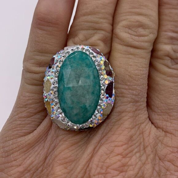 New, no tags, mirror finish silver colour hard clam shell, clutch, purse - Picture 15 of 15